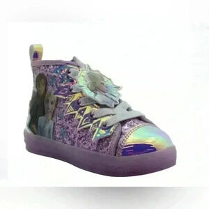 Disney FROZEN II Lilac Hi-Top Sneakers Toddler Girls Size 10